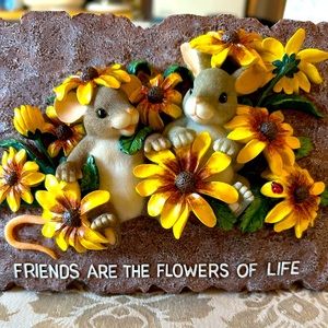 Fitz&Floyd Spring Garden wall plaque. New in box never displayed.